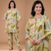 Green printed pure cotton co-ord set - Image 3